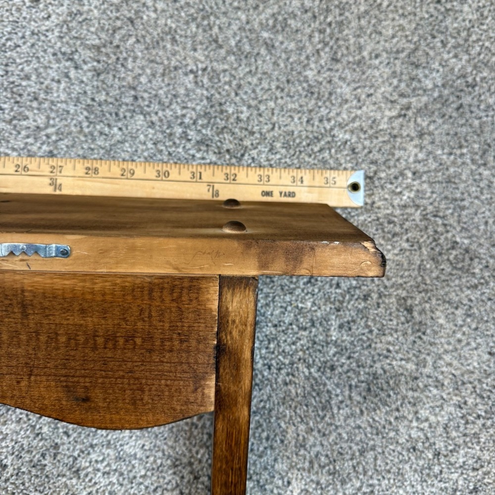 Vintage Cottagecore Farmhouse Rustic Pine Wood Wall Shelf Scalloped Heart Cutout - Picture 7 of 8